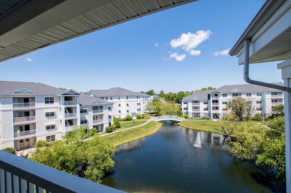 the view of the river at the preserve at polk apartments