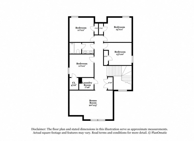 this floor plan is an approximation of our floor plan and may not include all measurements