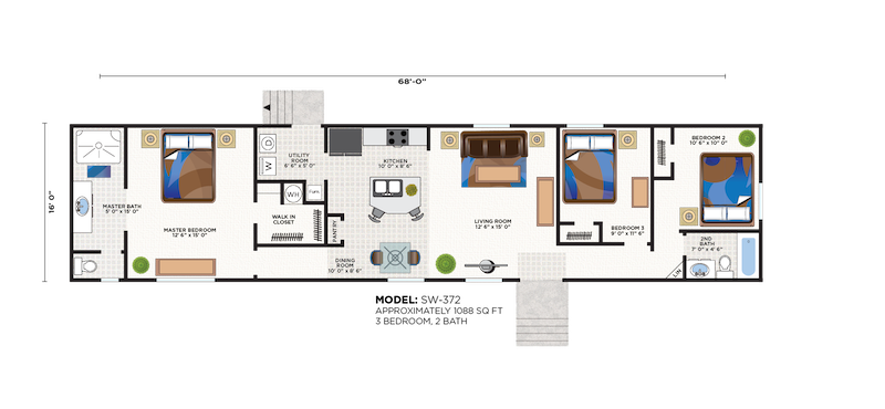 Solitaire Floor Plan at Valley Ridge, San Antonio, TX, 78242