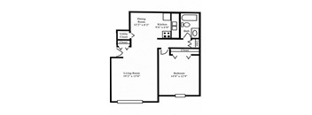 1 Bed 1 Bath B