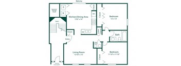 Maple Lane Apartment Unit Floor Plan