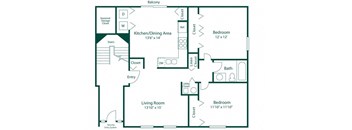 Maple Lane Apartment Unit Floor Plan
