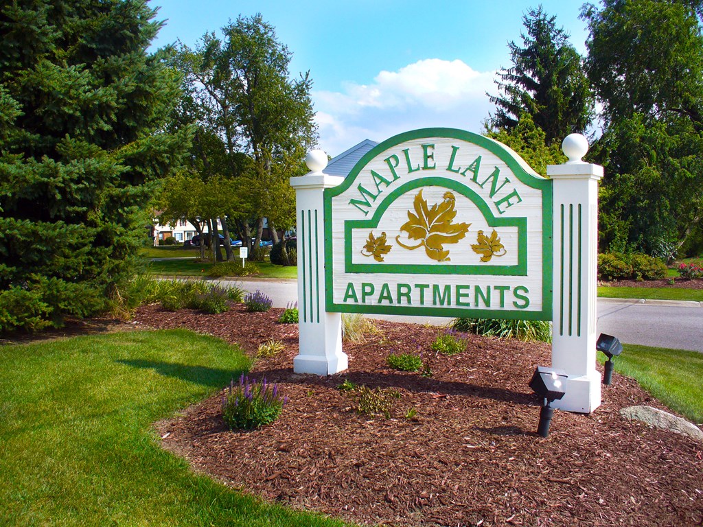Maple Lane Apartments Sign