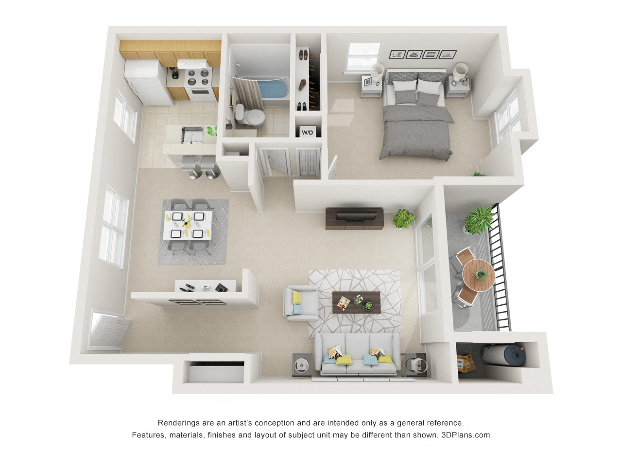 1 Bed / East Gardens