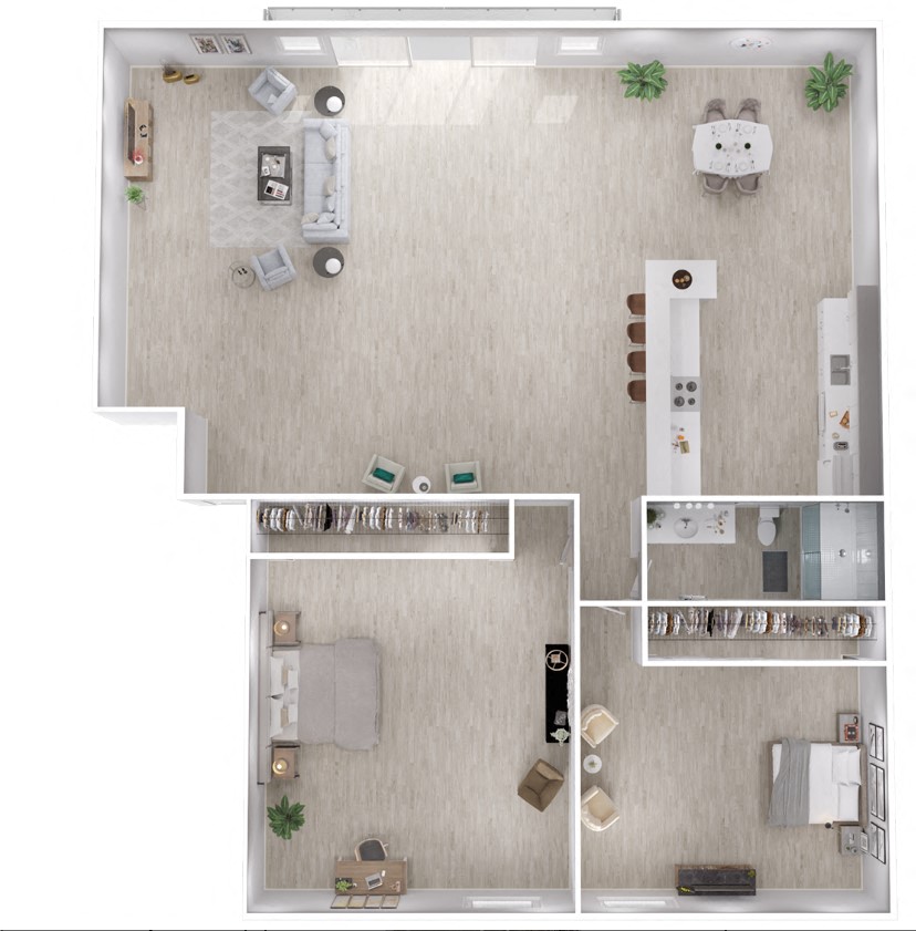 2 Bedroom Floor Plan at Veranda La Mesa, La Mesa