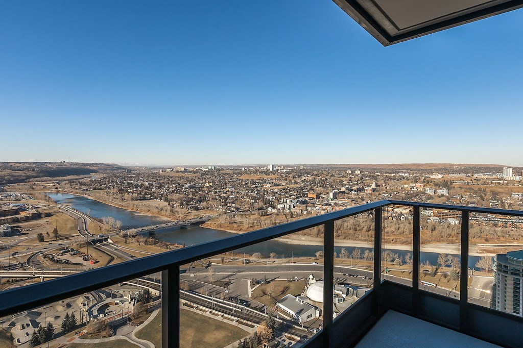a view of the city from the top of a skyscraper