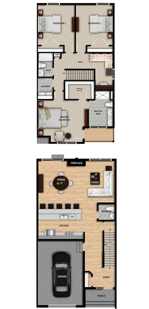 a floor plan of a house with a garage and a balcony