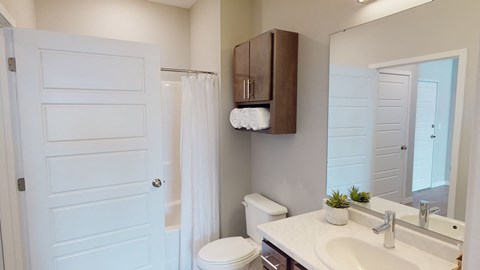 a bathroom with a toilet and a sink and a mirror