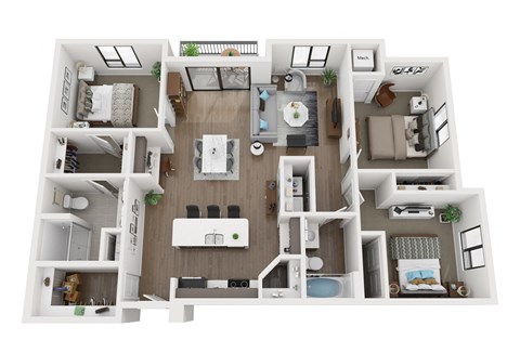 a 1 bedroom floor plan  395