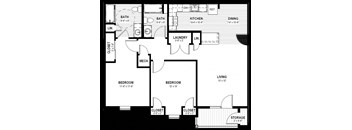 2 Bedrooms, 2 Bathrooms - Standard