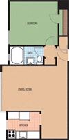 Cornell Floor Plan Cornell Floor Plan at Richman Towers, Washington, DC