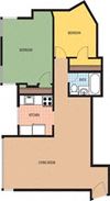 Columbia Floor Plan Columbia Floor Plan at Richman Towers, Washington, 20009