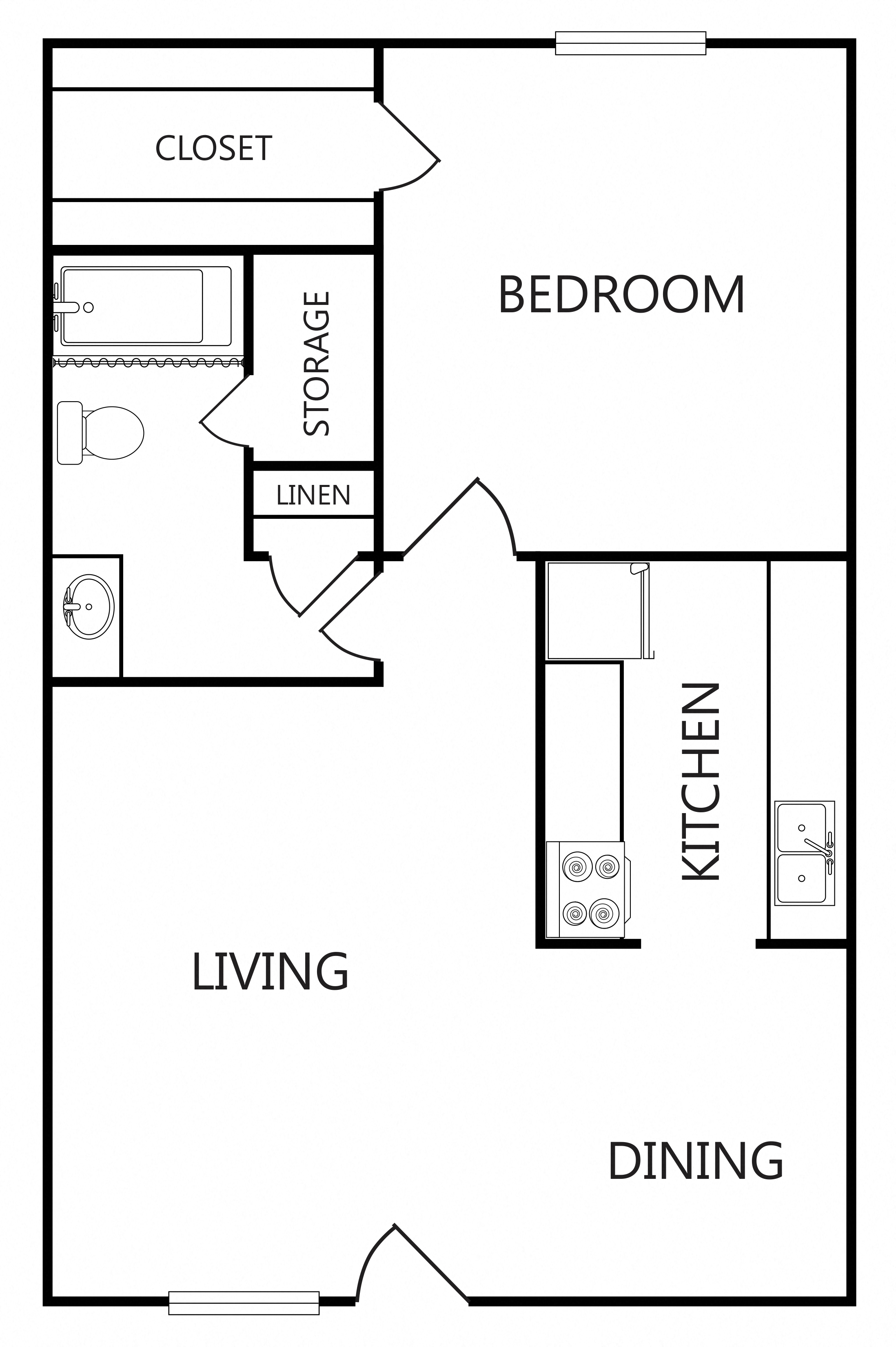 One Bedroom One Bath