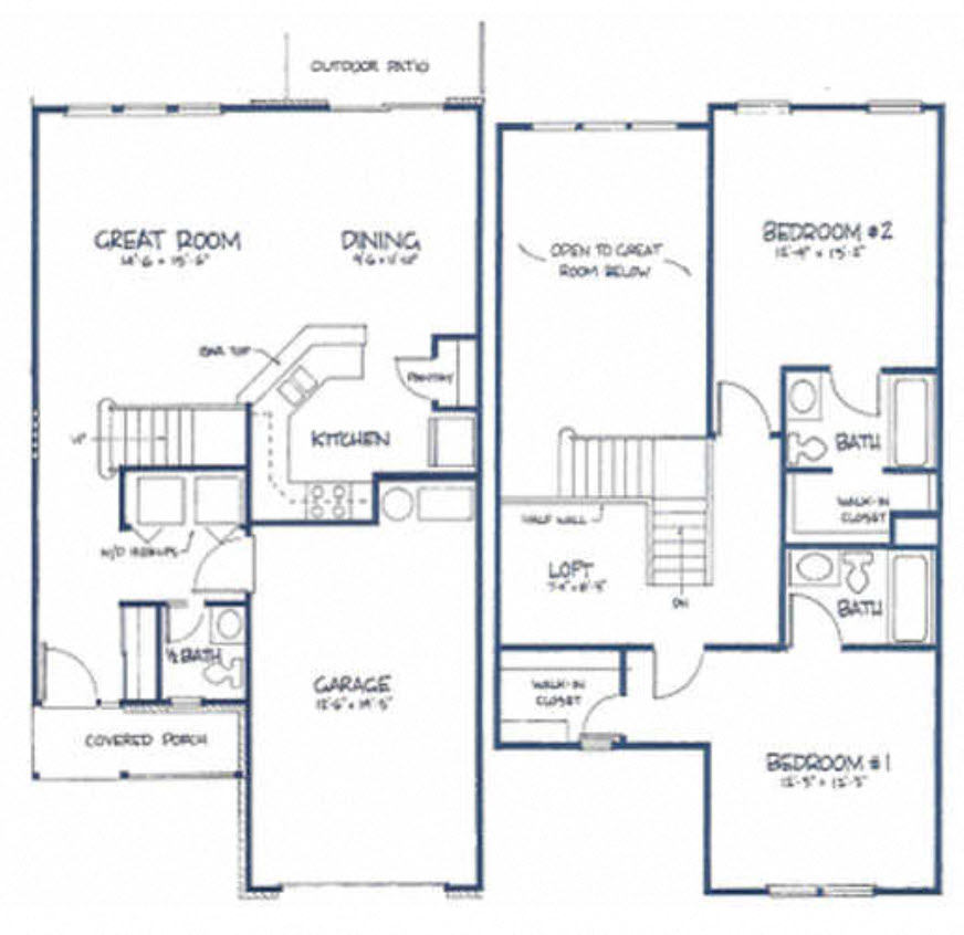 2 Bedroom 2.5 Bath Townhome