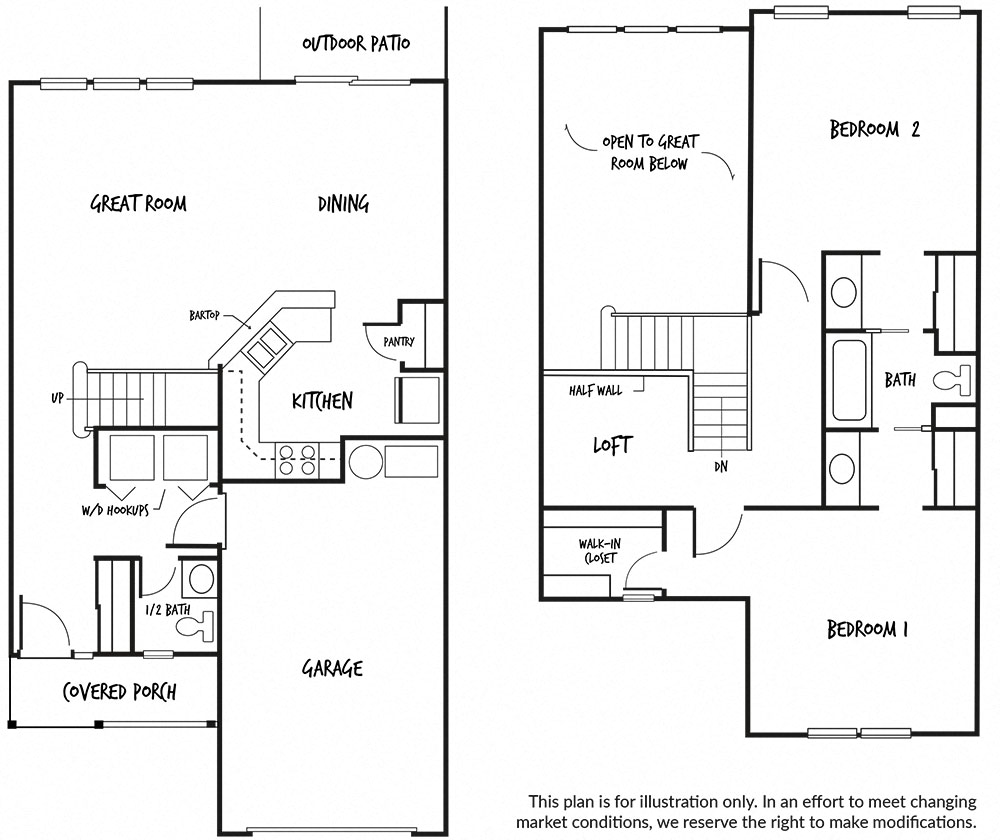 2 Bedroom 1.5 Bath Townhome
