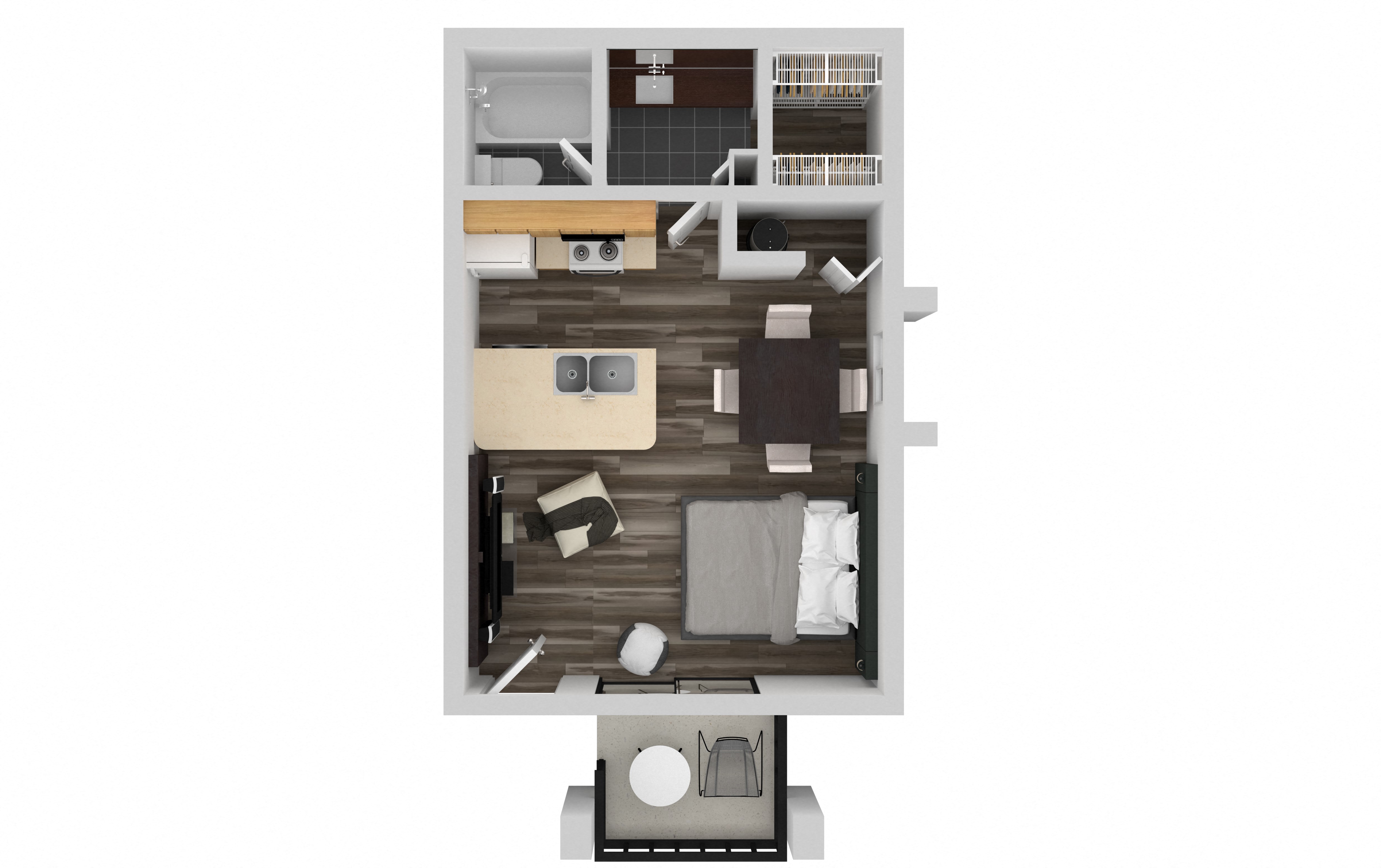 studio apartment layout
