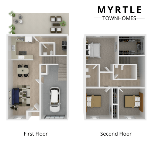 a floor plan of a two bedroom apartment with a bathroom and a living room