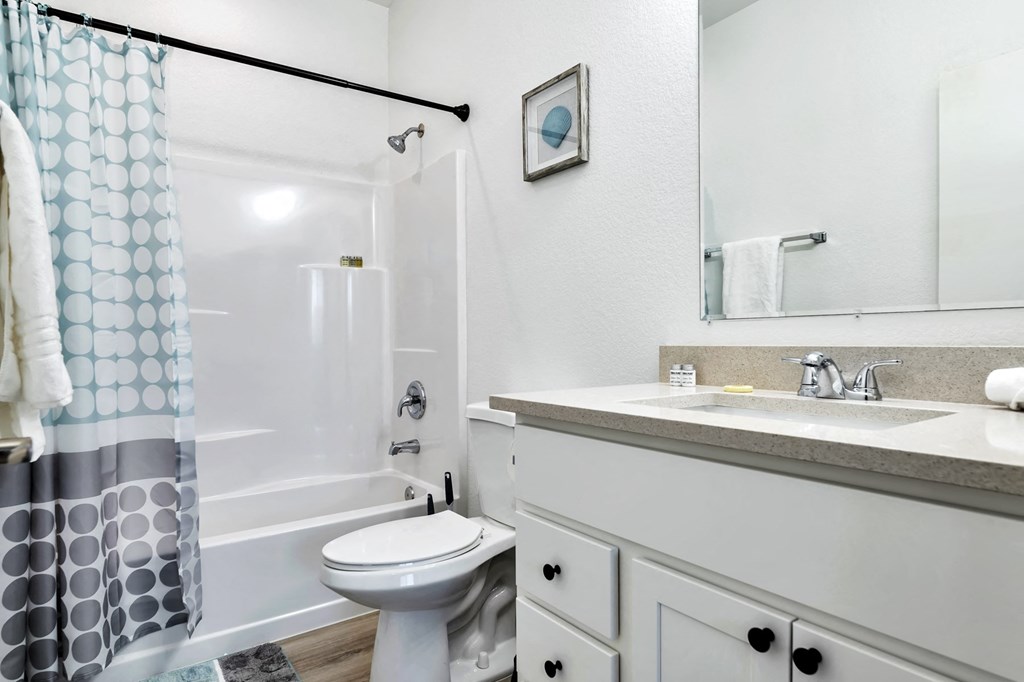a bathroom with a shower and a sink and a toilet