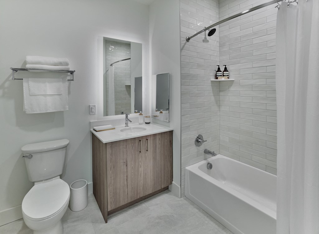 a bathroom with a toilet sink and a bath tub