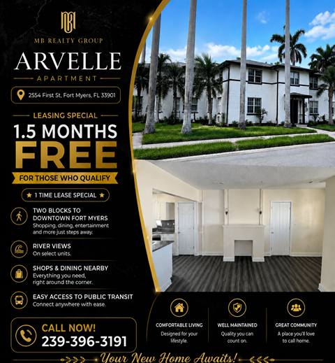 2554 First St 1-2 Beds Apartment for Rent