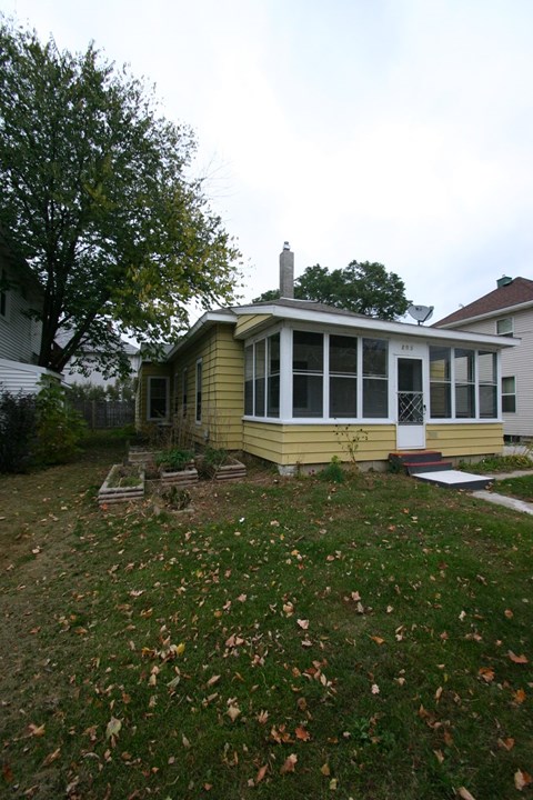 a view of the front of the house from the yard