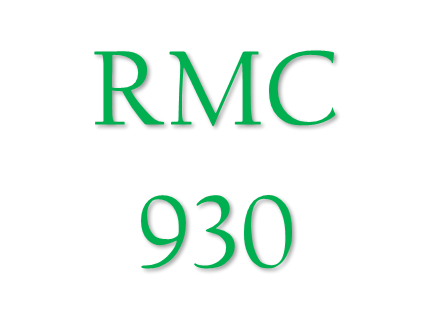 A black background with the text "RMC 930" in green.