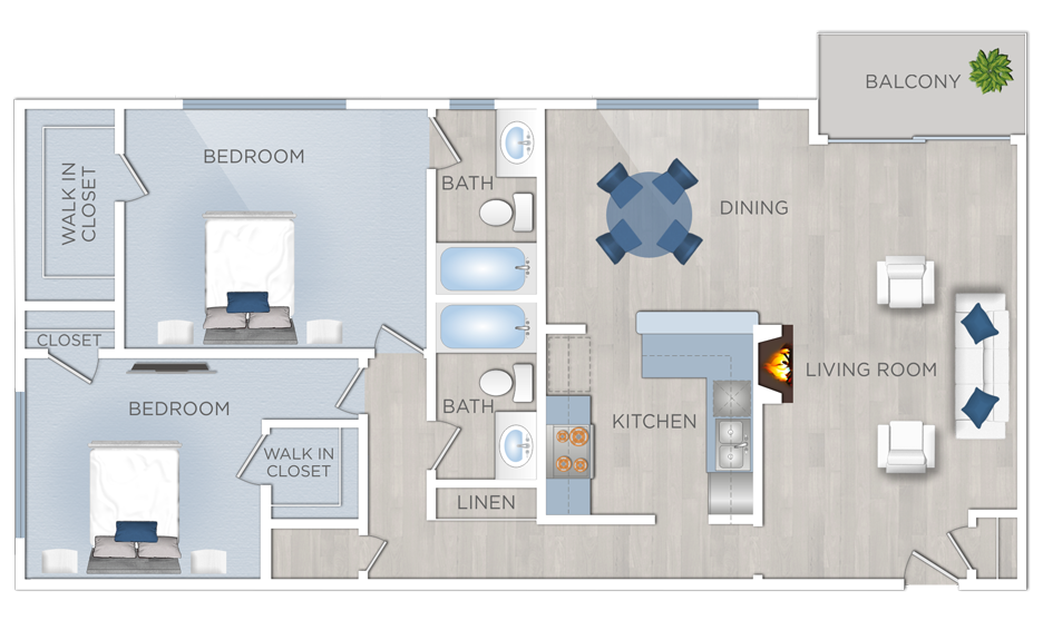 Two Bedroom Apartments in Valley Village, CA Club Riverside