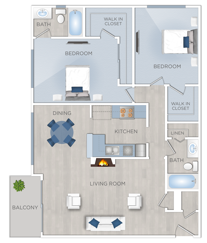 Two Bedroom Apartments in Valley Village, CA Club Riverside