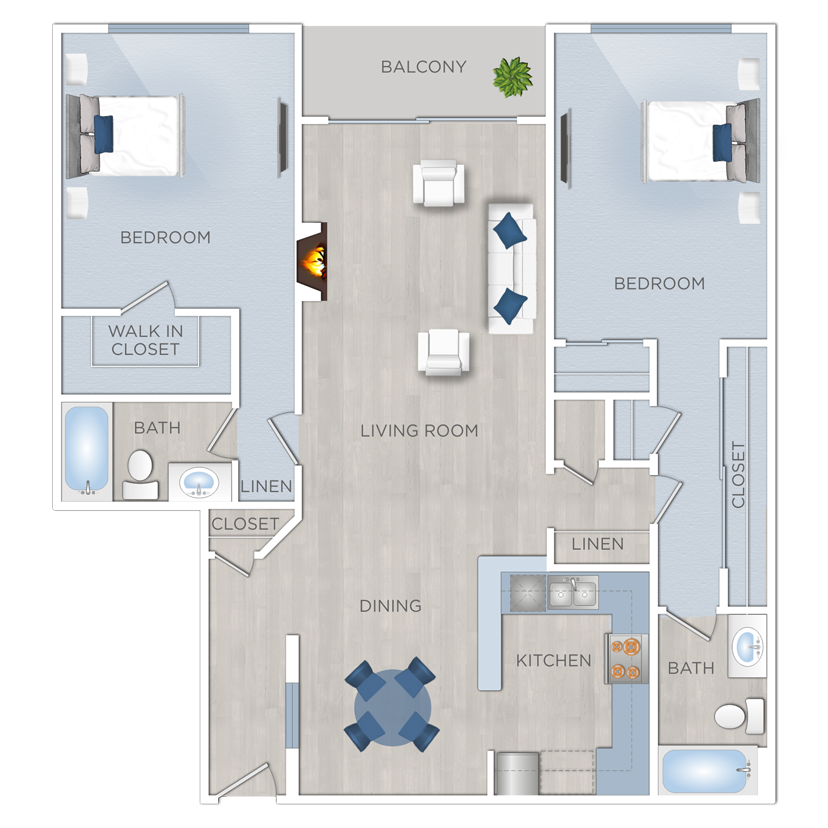 Two Bedroom Apartments in Valley Village, CA Club Riverside