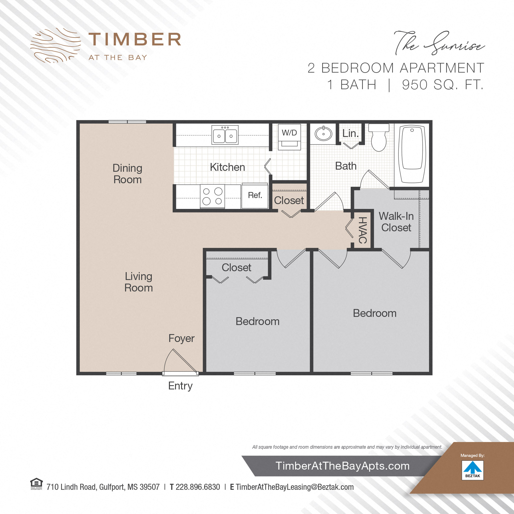 Sunrise Floor Plan at Timber at the Bay, Gulfport, Mississippi