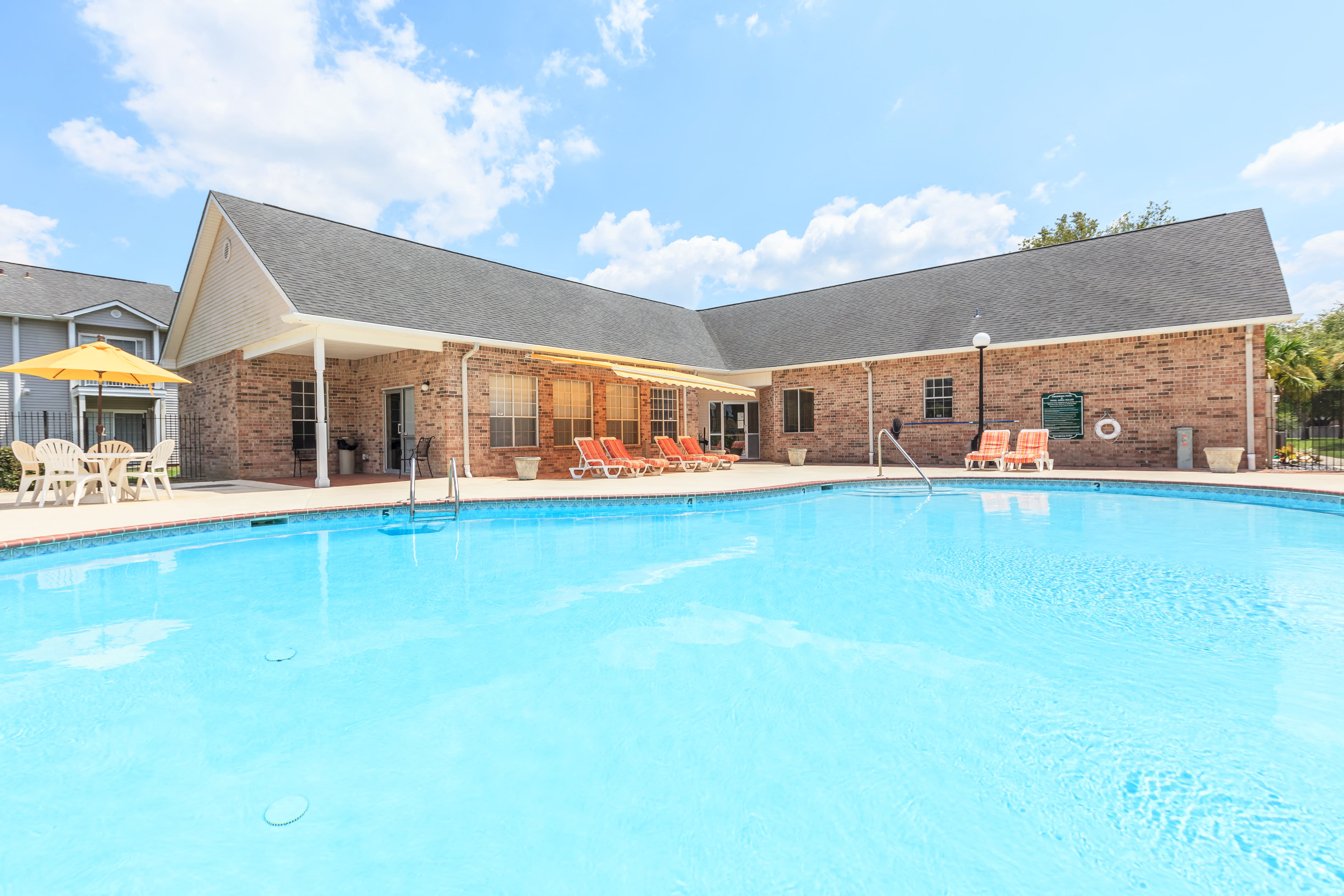 the swimming pool at our apartments