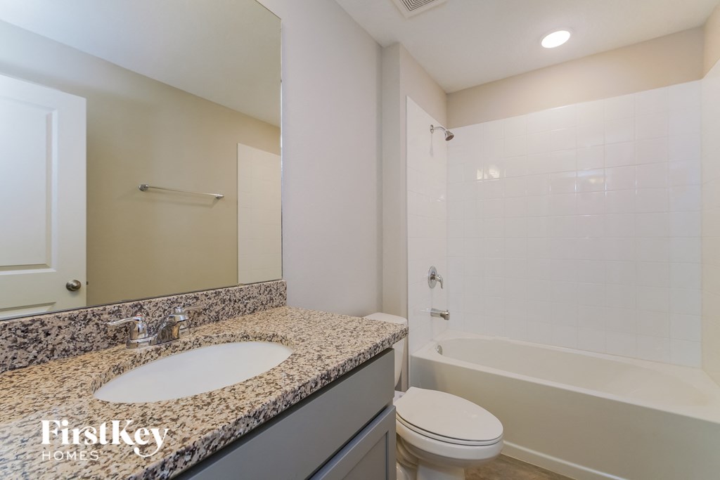 a bathroom with a sink and a toilet and a shower