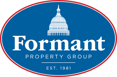 the logo for forth property group with the capitol building in the background