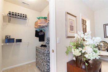Walk-in Closet walk-in closet inside a decorated model apartment home - Photo Gallery 3