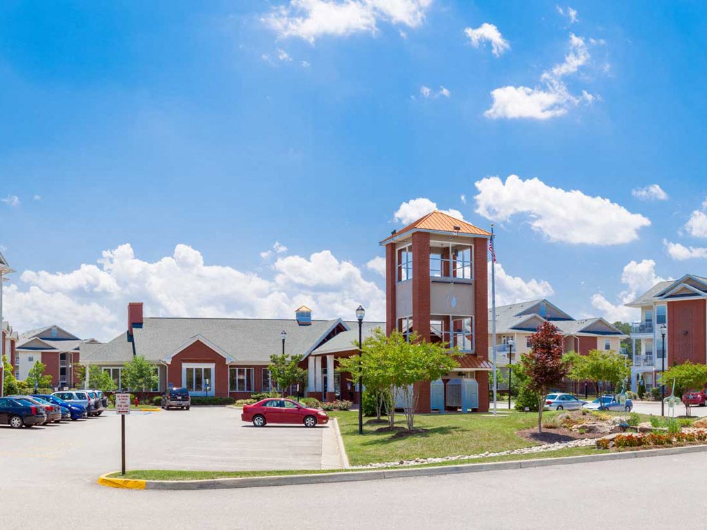 main entrance to 1200 Acqua Apartment Homes in Petersburg, VA