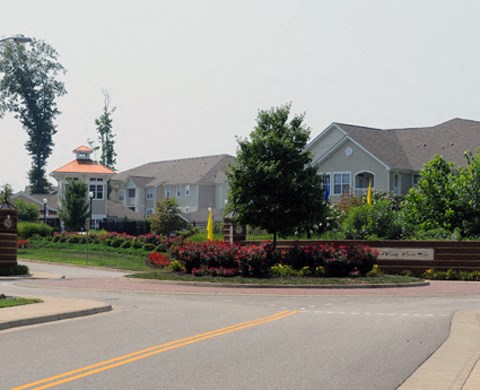 a street in front of a house