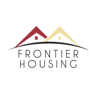 a profitable housing business logo with a house icon on a black background