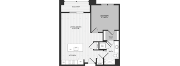 a floor plan of a bedroom apartment