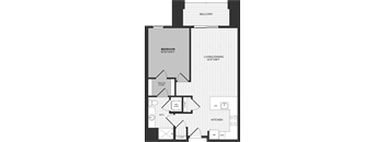 a floor plan of a bedroom apartment