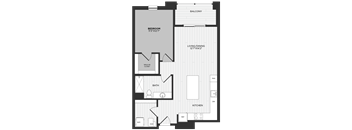 a floor plan of a bedroom apartment