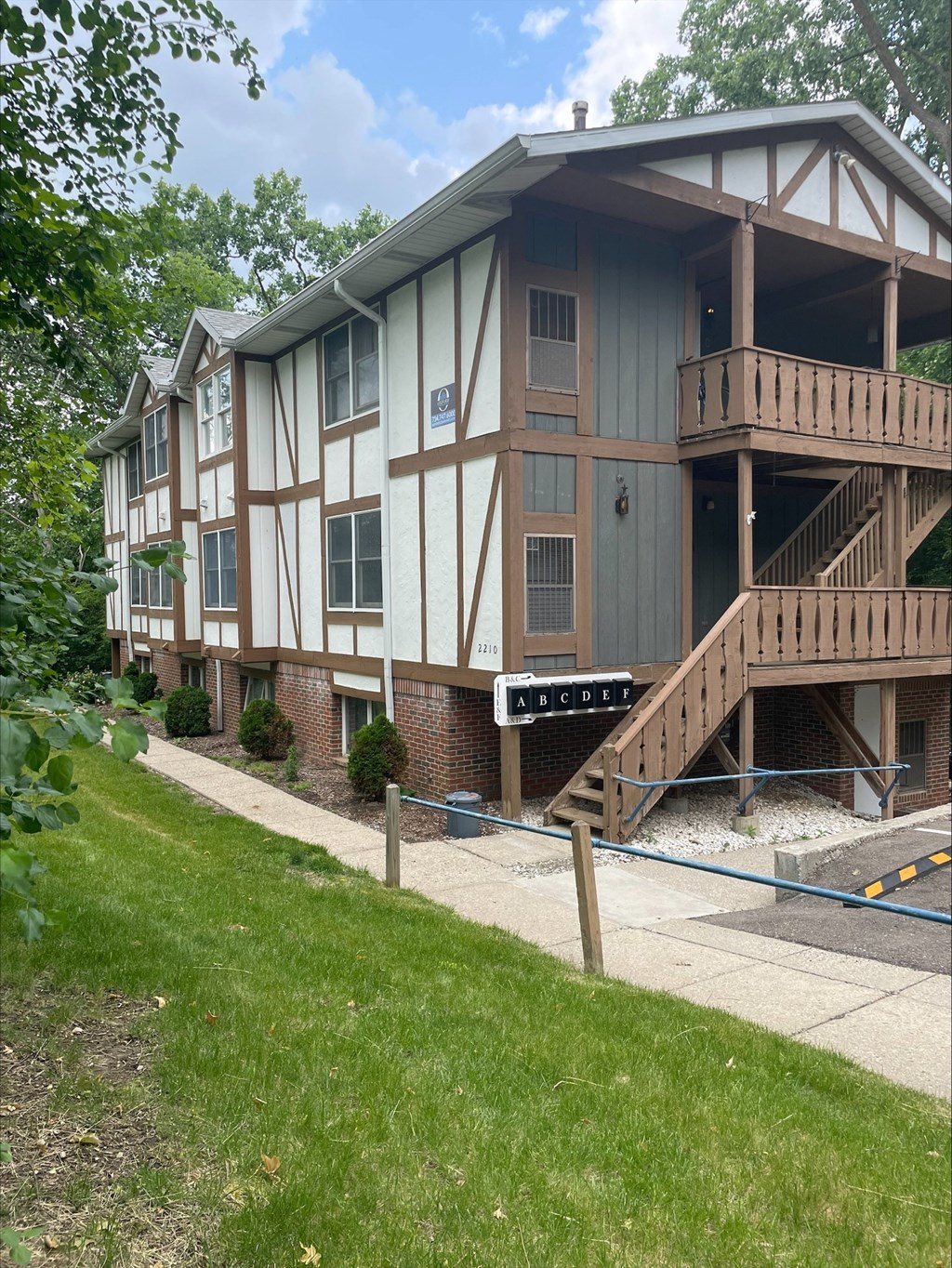 the building where the apartment is located