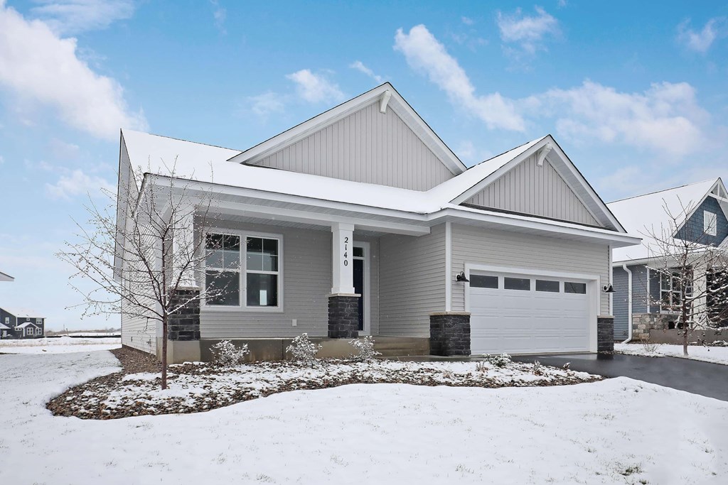 a house with snow on the ground