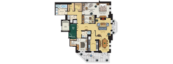 2 bed 2 bath floorplan