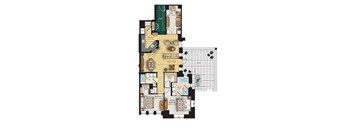 2 bed 2 bath floorplan
