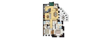 2 bed 2 bath floorplan