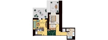 1 bed 1 bath floorplan