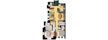 2 bed 2 bath floorplan