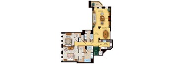 2 bed 2 bath floorplan