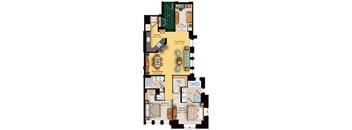 2 bed 2 bath floorplan