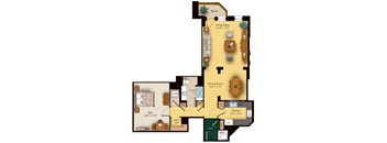 1 bed 1 bath floorplan